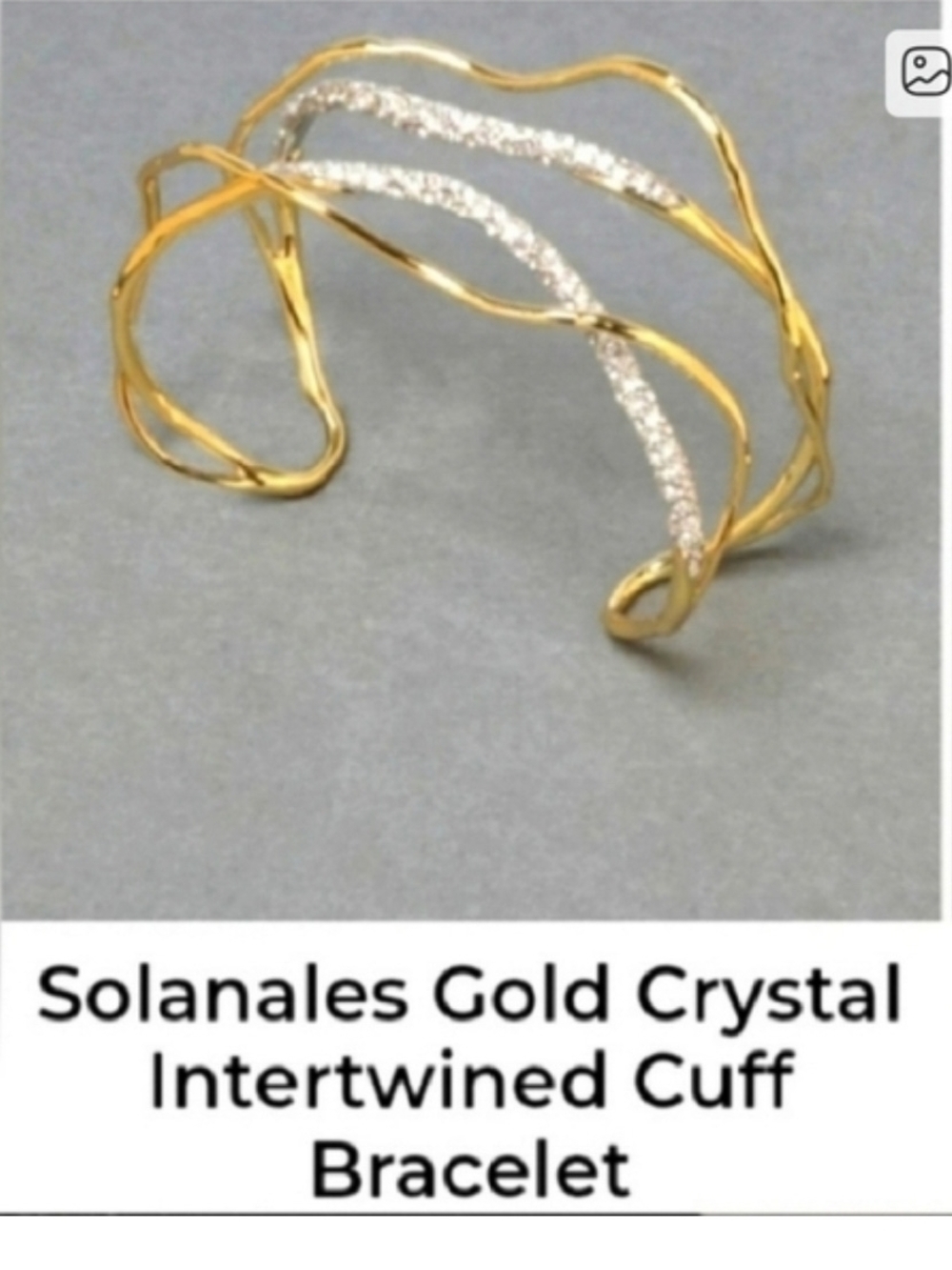 Alexis Bittar Gold Tone Cuff with  orbiting CRYSTALS Strand !!! NWOT!!!